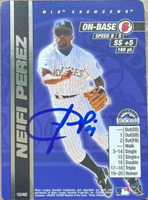 Neifi Perez Signed 2000 MLB Showdown Unlimited Baseball Card - Colorado Rockies - PastPros