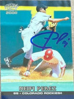 Neifi Perez Signed 2000 Pacific Baseball Card - Colorado Rockies