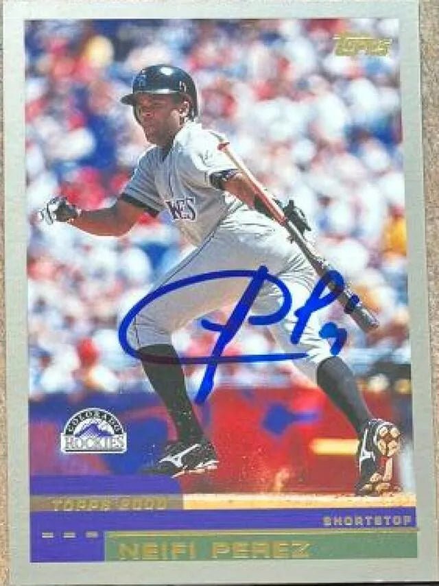 Neifi Perez Signed 2000 Topps Baseball Card - Colorado Rockies