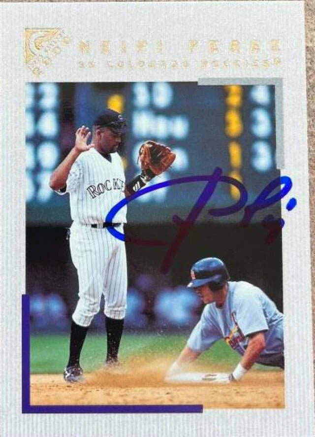 Neifi Perez Signed 2000 Topps Gallery Baseball Card - Colorado Rockies