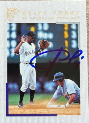 Neifi Perez Signed 2000 Topps Gallery Baseball Card - Colorado Rockies