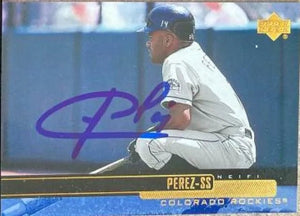 Neifi Perez Signed 2000 Upper Deck Baseball Card - Colorado Rockies