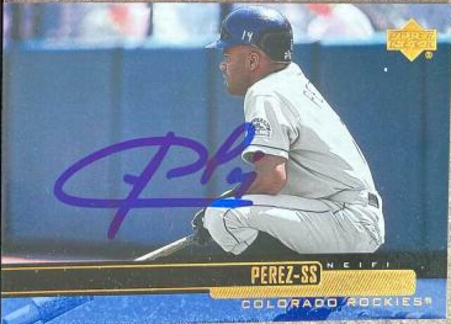 Neifi Perez Signed 2000 Upper Deck Baseball Card - Colorado Rockies - PastPros