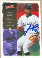 Neifi Perez Signed 2000 Upper Deck Victory Baseball Card - Colorado Rockies