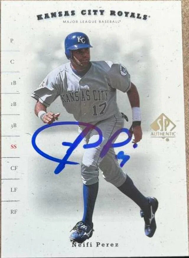Neifi Perez Signed 2001 SP Authentic Baseball Card - Kansas City Royals