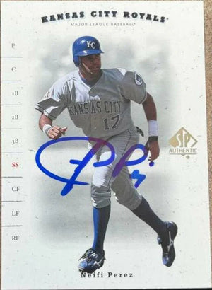 Neifi Perez Signed 2001 SP Authentic Baseball Card - Kansas City Royals