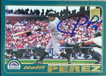 Neifi Perez Signed 2001 Topps Baseball Card - Colorado Rockies - PastPros