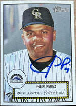 Neifi Perez Signed 2001 Topps Heritage Baseball Card - Colorado Rockies - PastPros