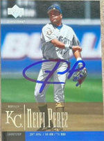 Neifi Perez Signed 2001 Upper Deck Evolution Baseball Card - Kansas City Royals