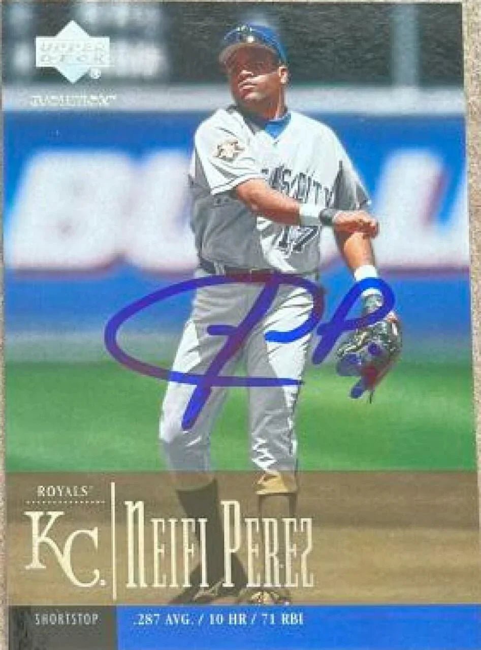 Neifi Perez Signed 2001 Upper Deck Evolution Baseball Card - Kansas City Royals