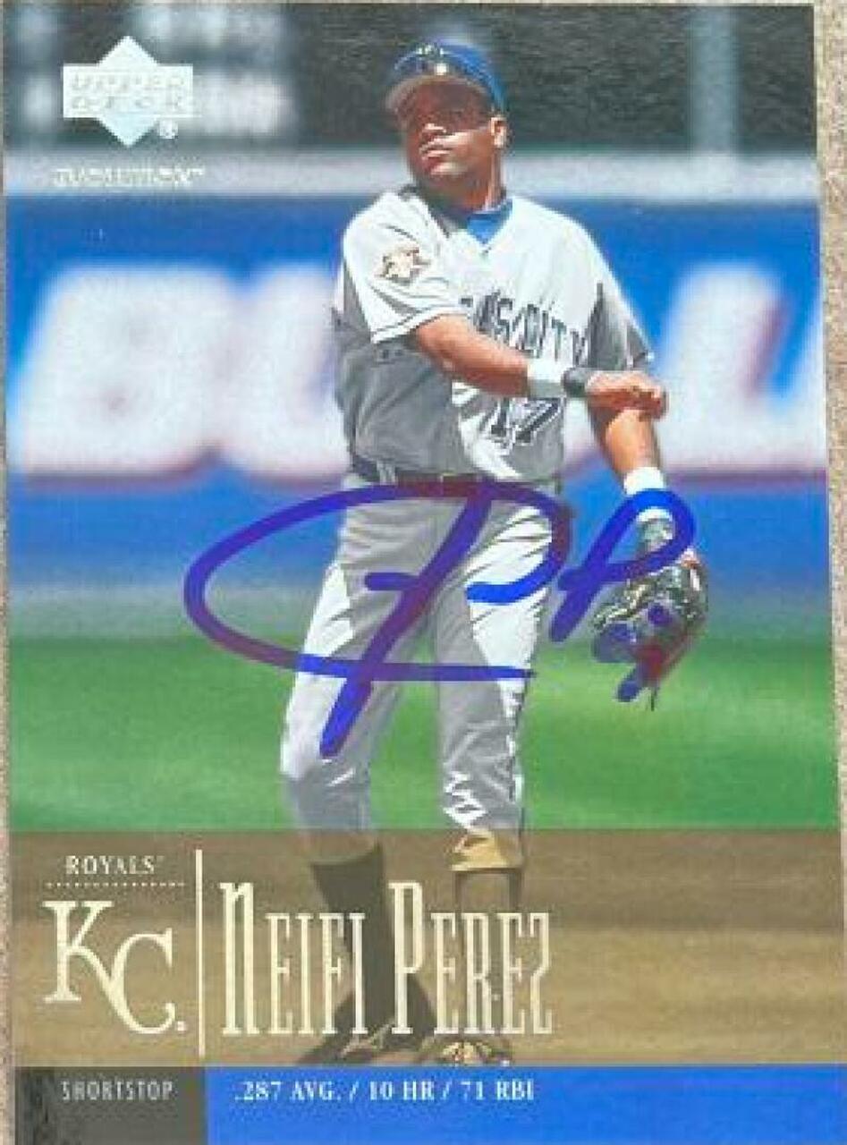 Neifi Perez Signed 2001 Upper Deck Evolution Baseball Card - Kansas City Royals - PastPros