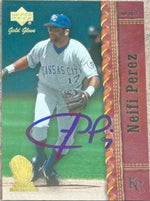 Neifi Perez Signed 2001 Upper Deck Gold Glove Baseball Card - Kansas City Royals