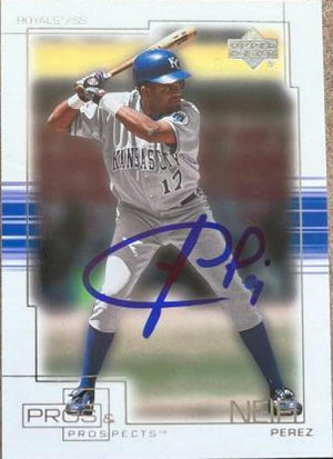 Neifi Perez Signed 2001 Upper Deck Pros & Prospects Baseball Card - Kansas City Royals - PastPros