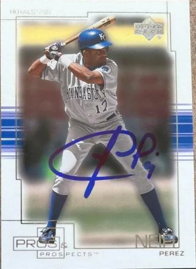Neifi Perez Signed 2001 Upper Deck Pros & Prospects Baseball Card - Kansas City Royals