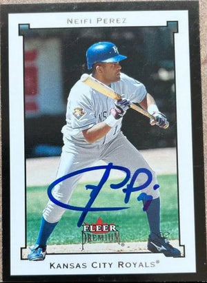 Neifi Perez Signed 2002 Fleer Premium Baseball Card - Kansas City Royals