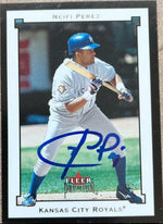 Neifi Perez Signed 2002 Fleer Premium Baseball Card - Kansas City Royals - PastPros