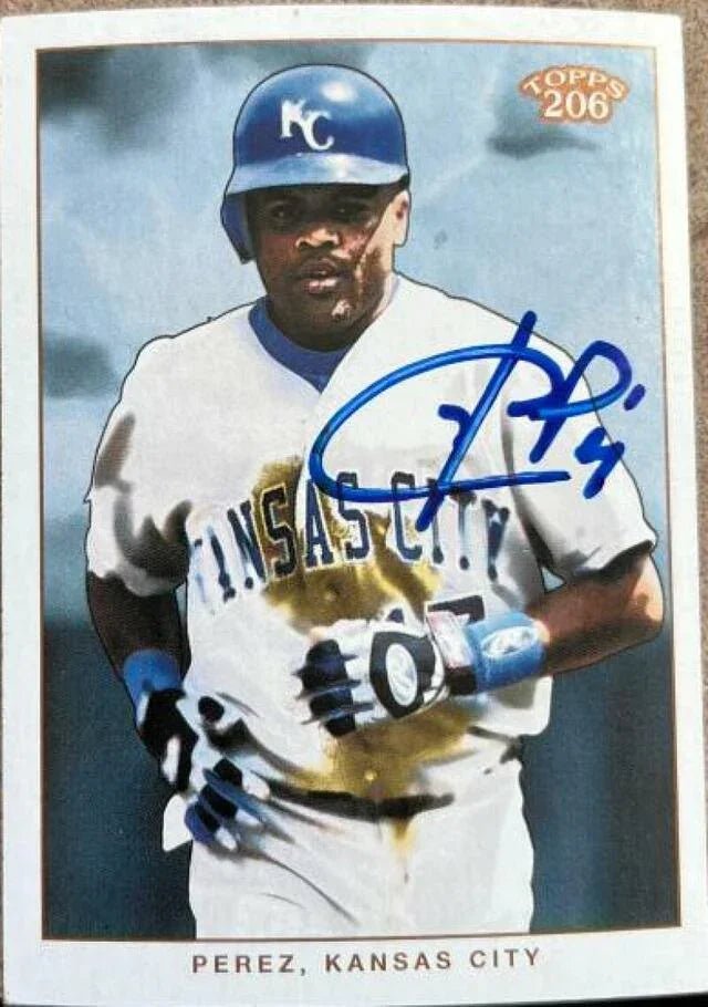 Neifi Perez Signed 2002 Topps 206 Baseball Card - Kansas City Royals