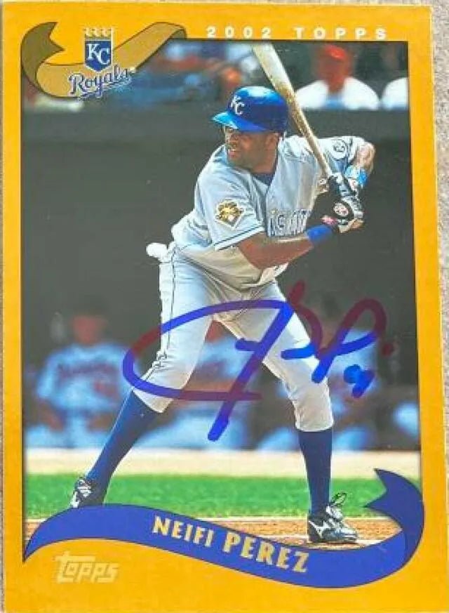 Neifi Perez Signed 2002 Topps Baseball Card - Kansas City Royals