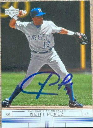 Neifi Perez Signed 2002 Upper Deck Baseball Card - Kansas City Royals
