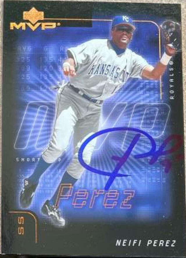 Neifi Perez Signed 2002 Upper Deck MVP Baseball Card - Kansas City Royals - PastPros