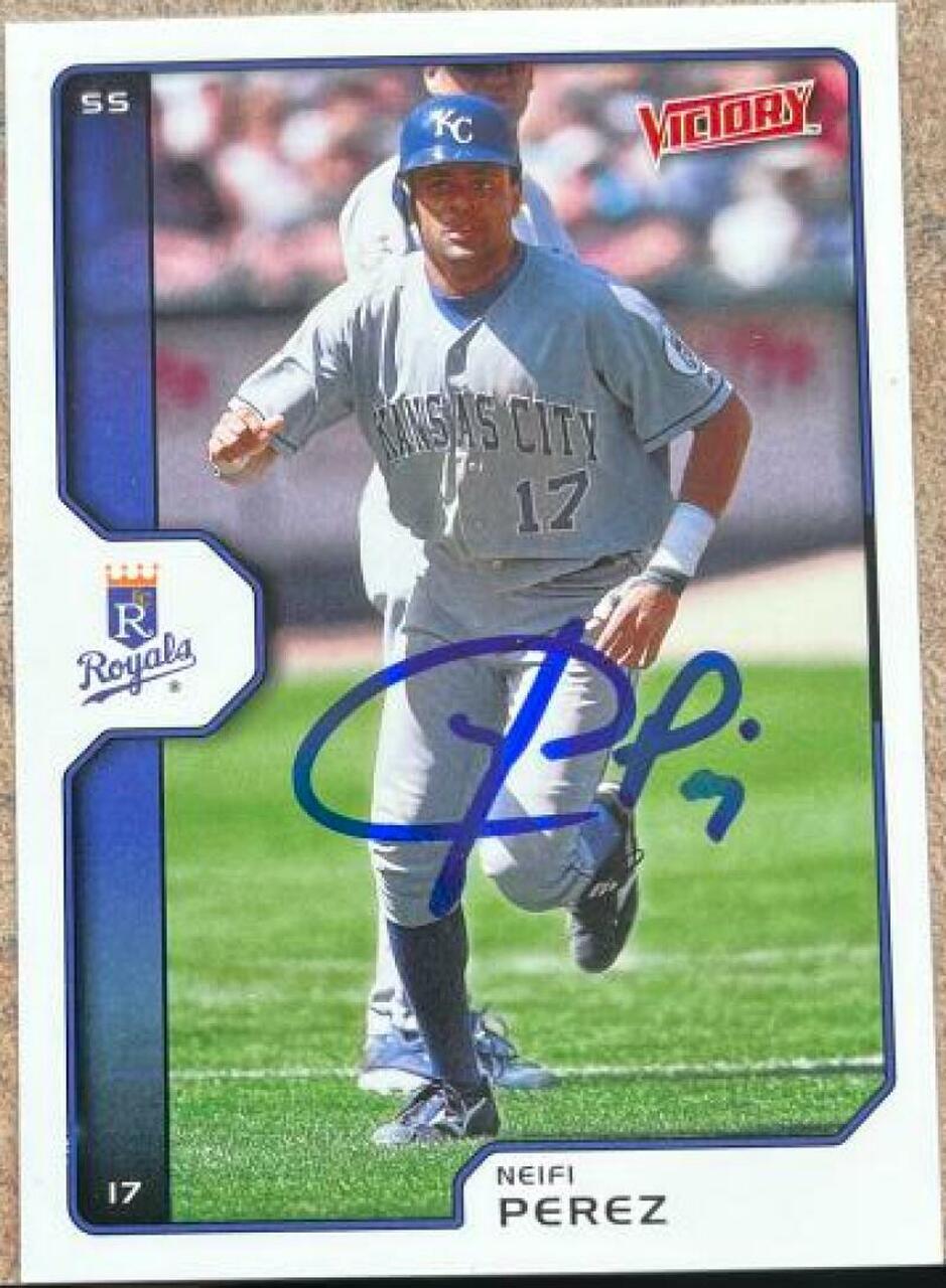 Neifi Perez Signed 2002 Upper Deck Victory Baseball Card - Kansas City Royals - PastPros