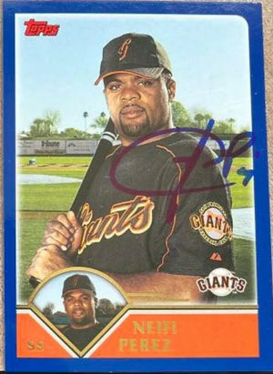 Neifi Perez Signed 2003 Topps Baseball Card - San Francisco Giants