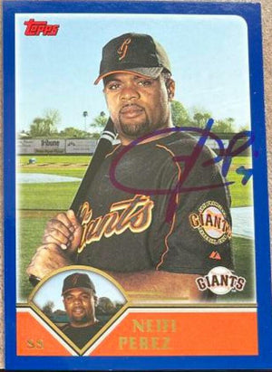 Neifi Perez Signed 2003 Topps Baseball Card - San Francisco Giants - PastPros