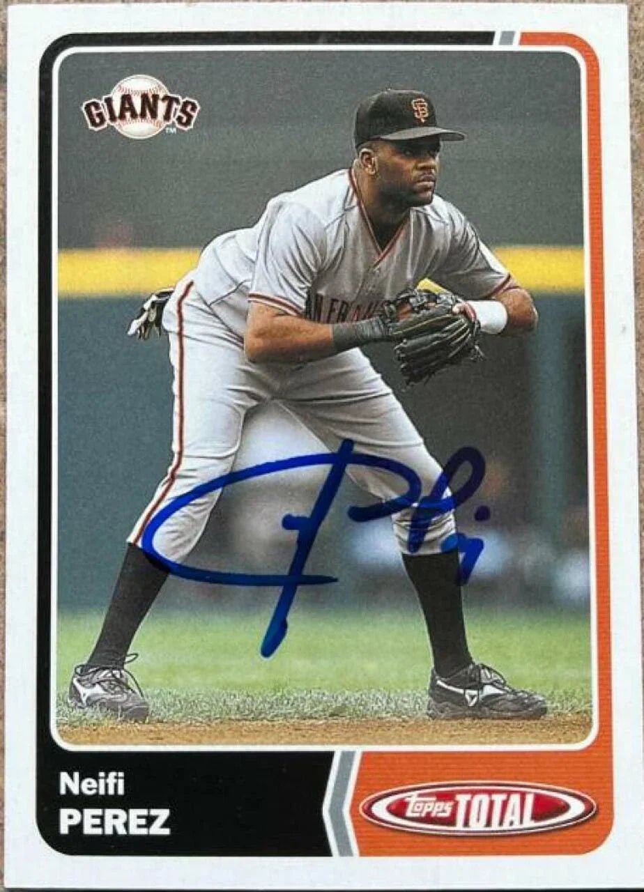 Neifi Perez Signed 2003 Topps Total Baseball Card - San Francisco Giants