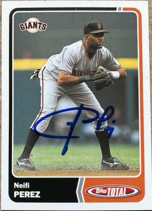 Neifi Perez Signed 2003 Topps Total Baseball Card - San Francisco Giants - PastPros