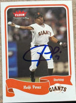 Neifi Perez Signed 2004 Fleer Tradition Baseball Card - San Francisco Giants