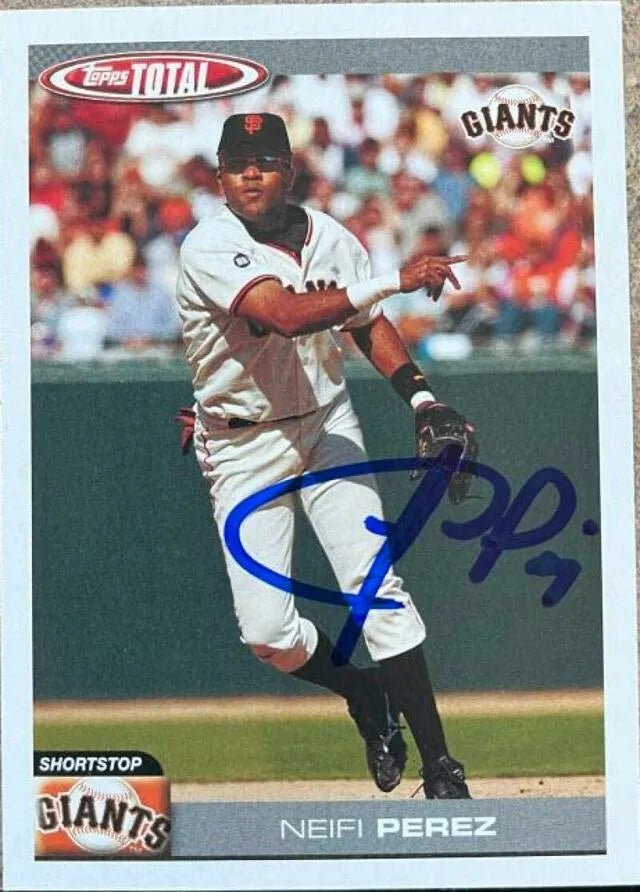 Neifi Perez Signed 2004 Topps Total Baseball Card - San Francisco Giants