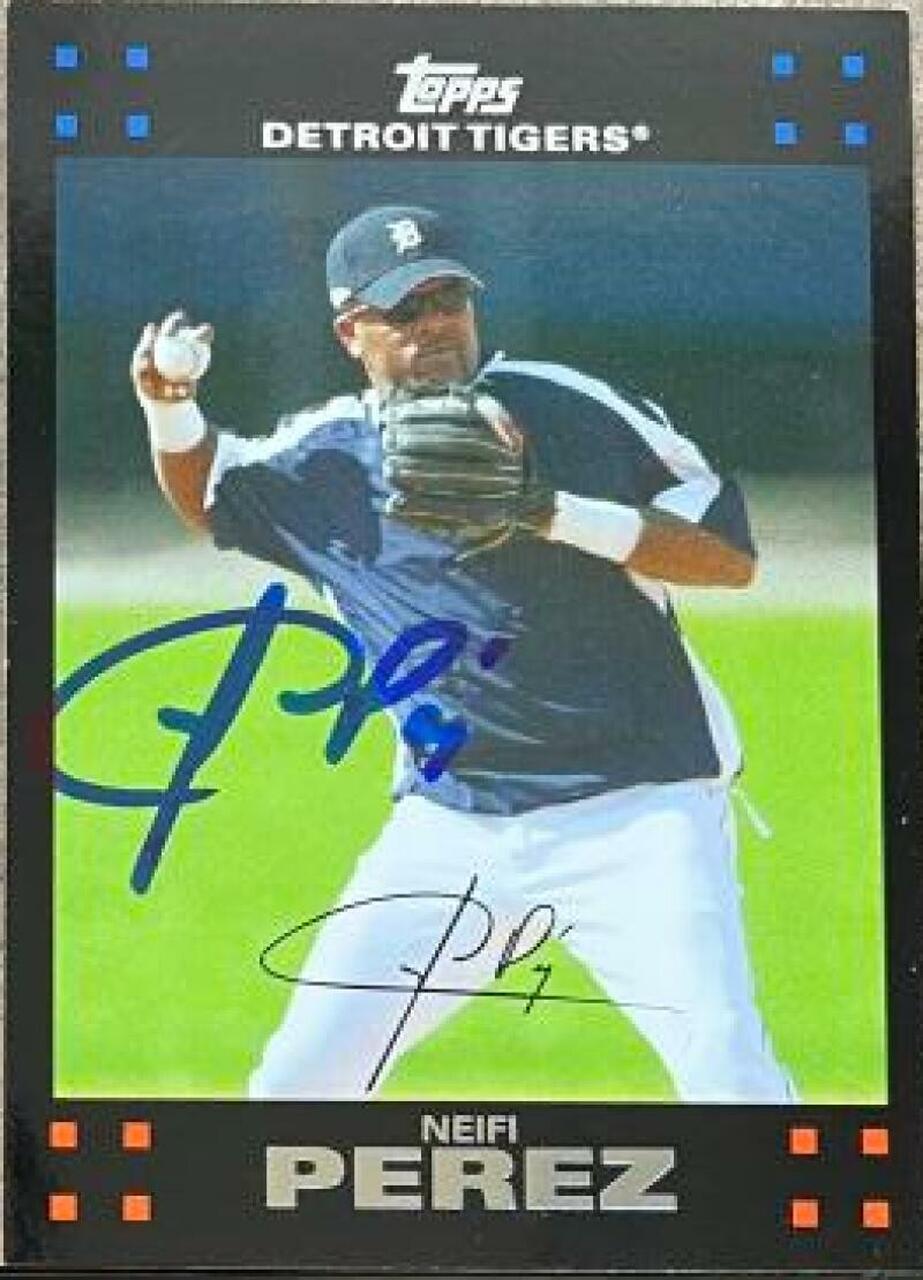 Neifi Perez Signed 2007 Topps Updates & Highlights Baseball Card - Detroit Tigers - PastPros