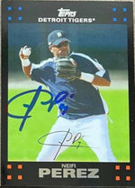 Neifi Perez Signed 2007 Topps Updates & Highlights Baseball Card - Detroit Tigers
