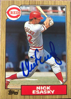 Nick Esasky Signed 1987 Topps Baseball Card - Cincinnati Reds - PastPros