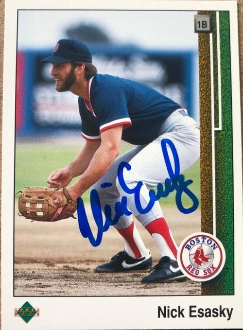 Nick Esasky Signed 1989 Upper Deck Baseball Card - Boston Red Sox - PastPros
