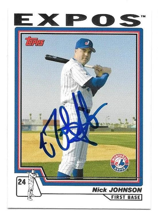 Nick Johnson Signed 2004 Topps Baseball Card - Montreal Expos