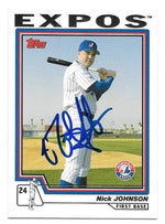 Nick Johnson Signed 2004 Topps Baseball Card - Montreal Expos