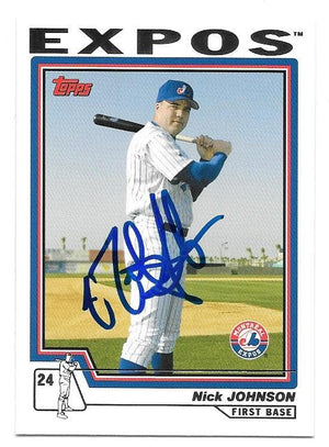 Nick Johnson Signed 2004 Topps Baseball Card - Montreal Expos - PastPros