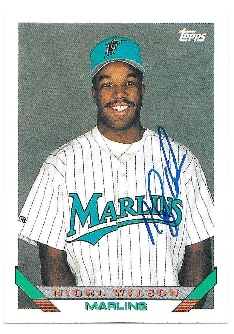 Nigel Wilson Signed 1993 Topps Baseball Card - Florida Marlins - PastPros