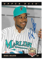 Nigel Wilson Signed 1993 Upper Deck Star Rookie Baseball Card - Florida Marlins
