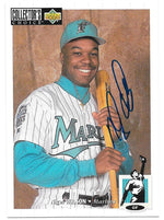 Nigel Wilson Signed 1994 Collector's Choice Baseball Card - Florida Marlins - PastPros