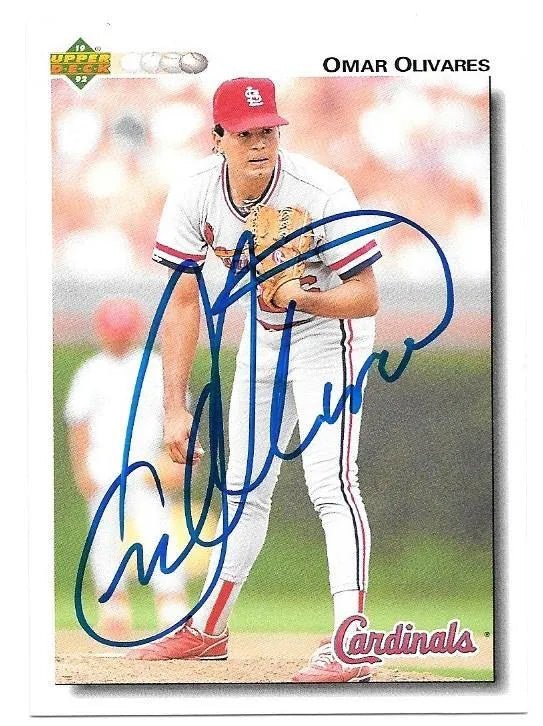 Omar Olivares Signed 1992 Upper Deck Baseball Card - St Louis Cardinals