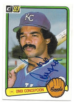 Onix Concepcion Signed 1983 Donruss Baseball Card - Kansas City Royals
