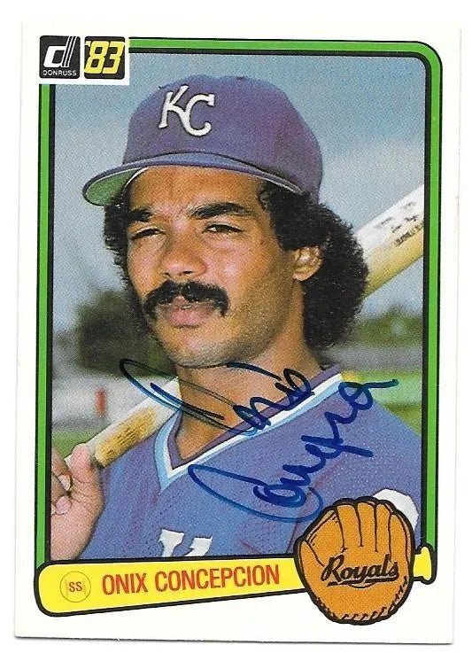Onix Concepcion Signed 1983 Donruss Baseball Card - Kansas City Royals