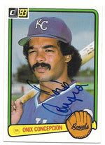 Onix Concepcion Signed 1983 Donruss Baseball Card - Kansas City Royals - PastPros