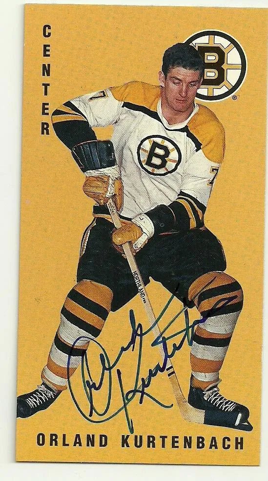 Orland Kurtenbach Signed 1994-95 Parkhurst Tall Boys Hockey Card - Boston Bruins
