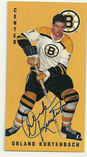 Orland Kurtenbach Signed 1994-95 Parkhurst Tall Boys Hockey Card - Boston Bruins - PastPros