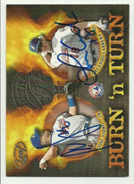 Orlando Cabrera & Jose Vidro Dual Signed 2002 Donruss Burn 'n Turn Baseball Card - Montreal Expos