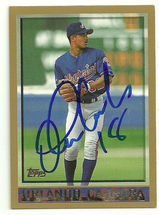 Orlando Cabrera Signed 1997 Topps Baseball Card - Montreal Expos - PastPros