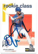 Orlando Cabrera Signed 1998 Collector's Choice Baseball Card - Montreal Expos